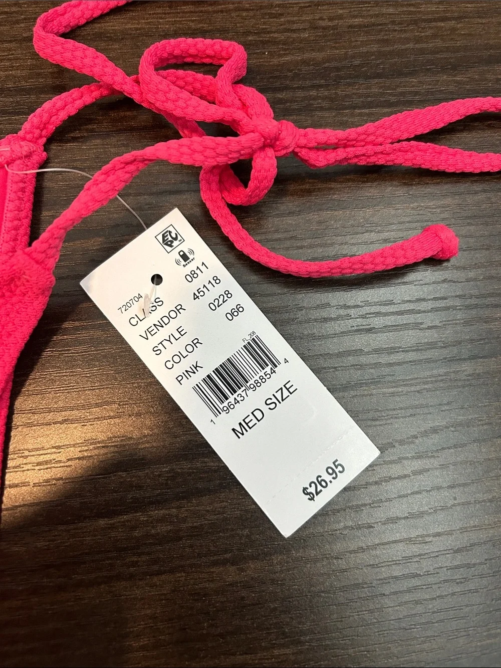 PacSun Neon Pink Tie-Side Bikini Bottom